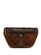 Matchesfashion.com Gucci - Gg Logo Velvet Cross Body Bag - Mens - Brown Multi