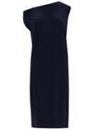 Matchesfashion.com Norma Kamali - Asymmetric Dropped-shoulder Jersey Dress - Womens - Black
