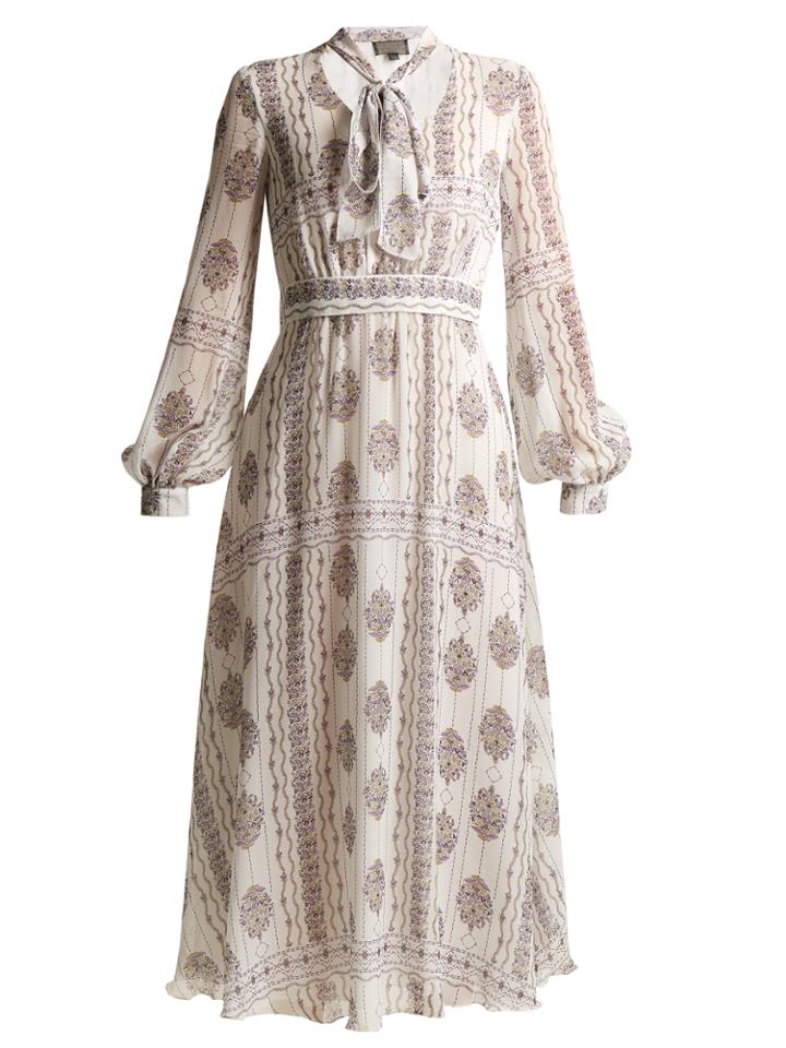 Giambattista Valli India Flower-print Silk-georgette Dress