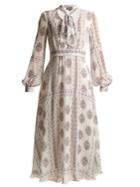 Giambattista Valli India Flower-print Silk-georgette Dress