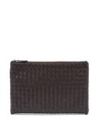 Matchesfashion.com Bottega Veneta - Intrecciato Leather Pouch - Mens - Brown