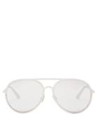 Matchesfashion.com Tom Ford Eyewear - Antibes Crystal Embellished Aviator Sunglasses - Womens - Silver
