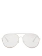 Matchesfashion.com Tom Ford Eyewear - Antibes Crystal Embellished Aviator Sunglasses - Womens - Silver