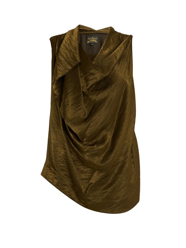 Vivienne Westwood Anglomania Duo Cowl-neck Crepe Top