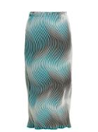 Matchesfashion.com Issey Miyake - Flow Cosmic Wave Pleated Skirt - Womens - Green Multi