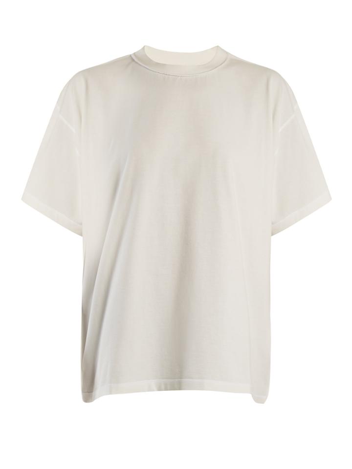 Mm6 Maison Margiela Back-overlay Cotton-jersey T-shirt