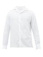 Matchesfashion.com Officine Gnrale - Dario Piped Cuban Collar Cotton Blend Shirt - Mens - White