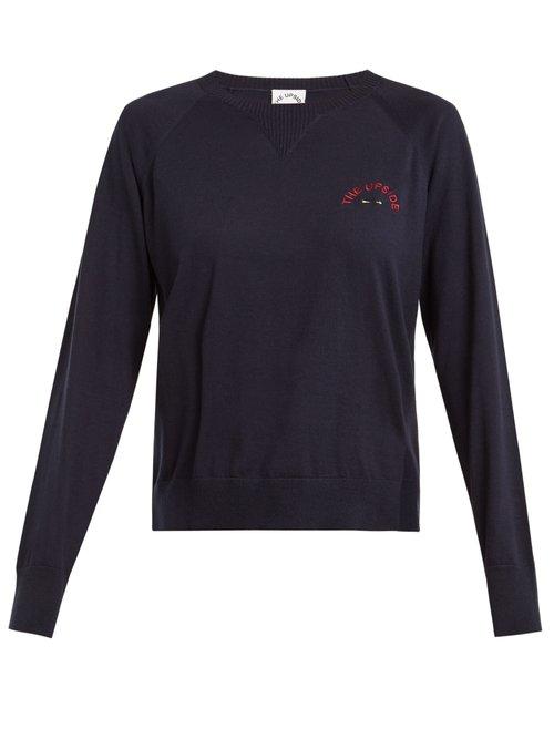 Matchesfashion.com The Upside - Wilder Cotton Jersey Sweatshirt - Womens - Navy