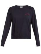 Matchesfashion.com The Upside - Wilder Cotton Jersey Sweatshirt - Womens - Navy