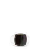Matchesfashion.com Tom Wood - Cushion Sterling-silver And Hawk Eye Quartz Ring - Mens - Silver
