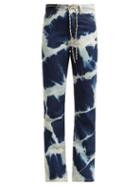 Matchesfashion.com Aries - Lilly Argyle Bleached Jeans - Womens - Blue