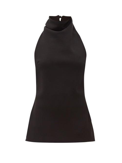 Matchesfashion.com Ellery - Limoges Halterneck Crepe Top - Womens - Black