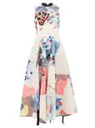 Matchesfashion.com Roksanda - Laura Abstract Embroidered Taffeta Dress - Womens - Multi