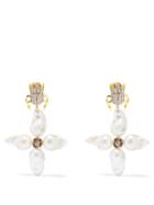 Matchesfashion.com Begum Khan - Scarab 24kt Gold-plated Clip Earrings - Womens - Multi