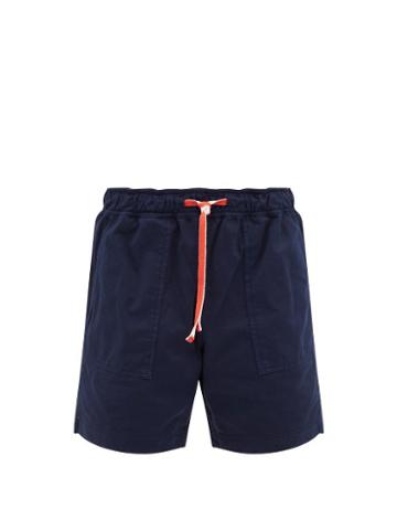 Orlebar Brown - Napo Drawstring-waist Cotton-twill Shorts - Mens - Navy