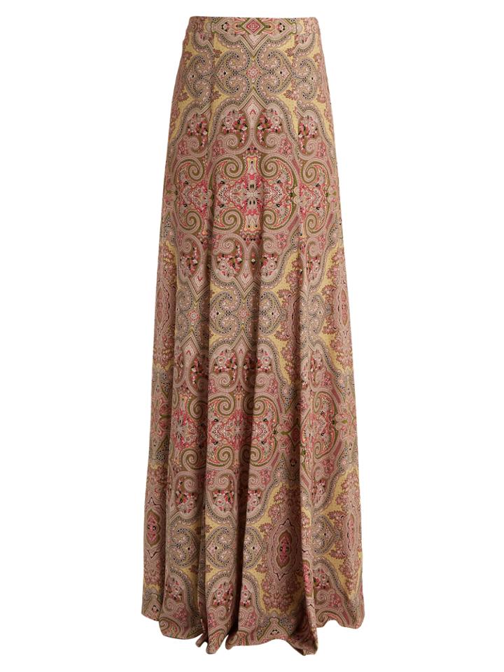 Etro Villandry Paisley-print Silk Skirt