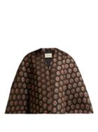 Matchesfashion.com Gucci - Floral And Logo Jacquard Cape - Womens - Black