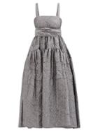 Cecilie Bahnsen - Johanna Belted Flecked-matelass Dress - Womens - Grey