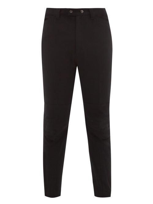 Matchesfashion.com Ann Demeulemeester - Mid Rise Tapered Twill Trousers - Mens - Black