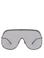 Matchesfashion.com Rick Owens - Shield Metal Sunglasses - Womens - Black
