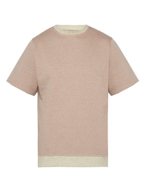 Matchesfashion.com Oliver Spencer - Huson Striped Cotton T Shirt - Mens - Pink