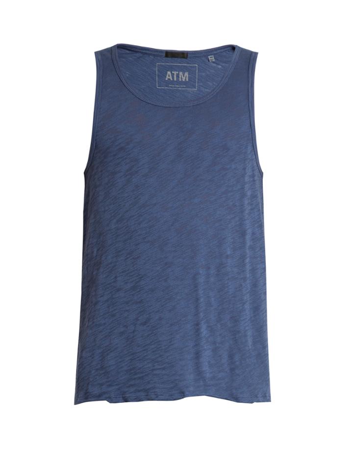 Atm Distressed-hem Cotton-jersey Tank Top