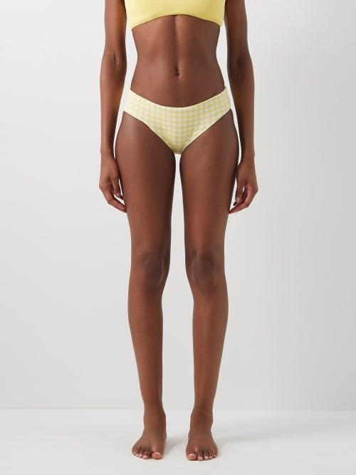 Cossie + Co - The Elle Gingham Bikini Briefs - Womens - Mid Yellow
