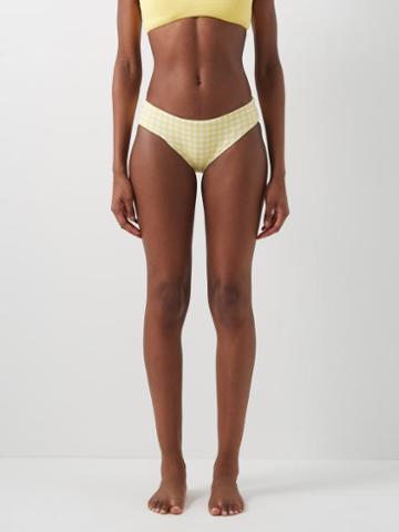 Cossie + Co - The Elle Gingham Bikini Briefs - Womens - Mid Yellow
