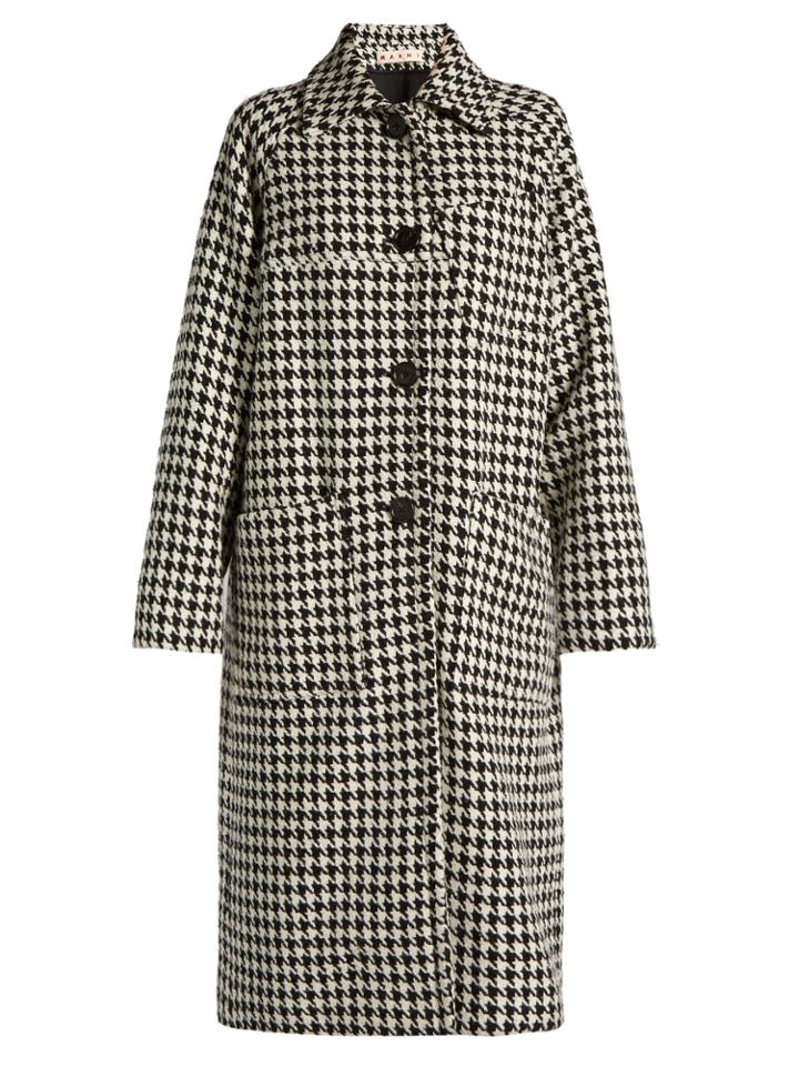 Marni Hound's-tooth Checked Car Coat