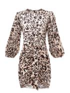 Matchesfashion.com Alexandre Vauthier - Leopard Print Stretch Silk Satin Mini Dress - Womens - Pink Print
