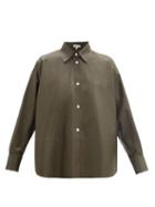 Matchesfashion.com Loewe - Relaxed Nappa-leather Shirt - Womens - Dark Green
