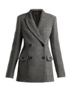 Matchesfashion.com Joseph - Moore Double Breasted Wool Blend Jacket - Womens - Grey