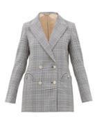 Matchesfashion.com Blaz Milano - Everyday Double-breasted Checked Wool Blazer - Womens - Navy Multi