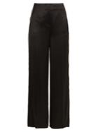 Diane Von Furstenberg Ribbon Wide-leg Satin Trousers