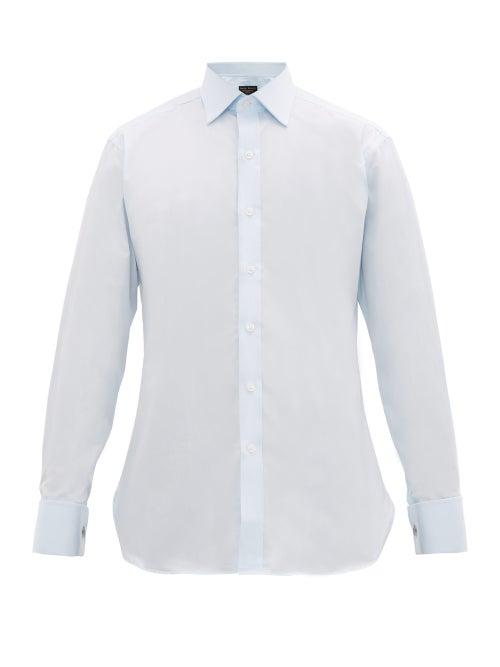Matchesfashion.com Emma Willis - Superior French-cuffed Cotton-poplin Shirt - Mens - Blue