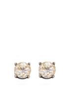 Matchesfashion.com Bottega Veneta - Cubic Zirconia And Sterling Silver Stud Earrings - Womens - Gold