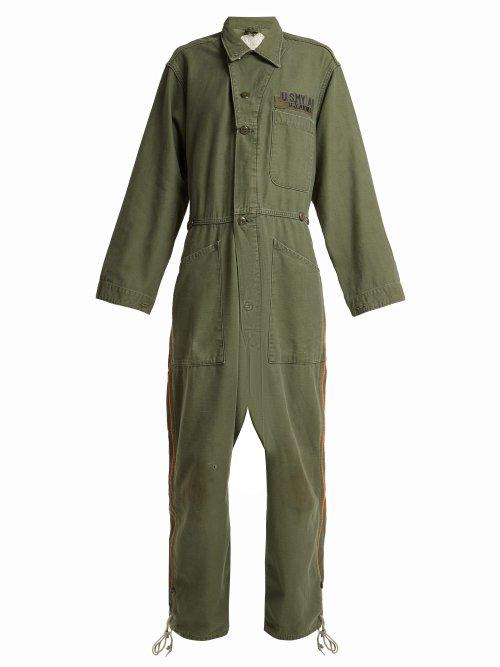 Matchesfashion.com Myar - Cotton Blend Boiler Suit - Womens - Dark Green