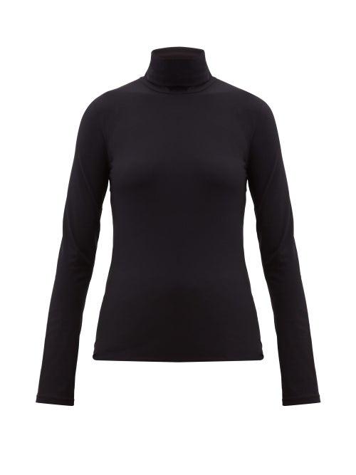 Matchesfashion.com Jil Sander - Roll-neck Stretch-jersey Top - Womens - Black