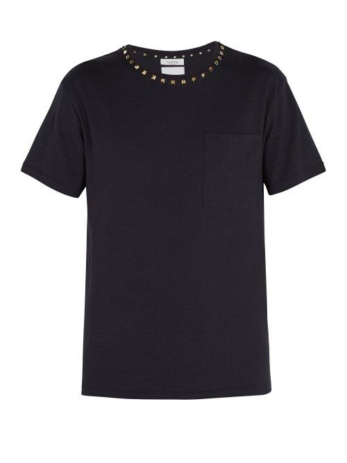 Matchesfashion.com Valentino - Rockstud Untitled #9 T Shirt - Mens - Navy