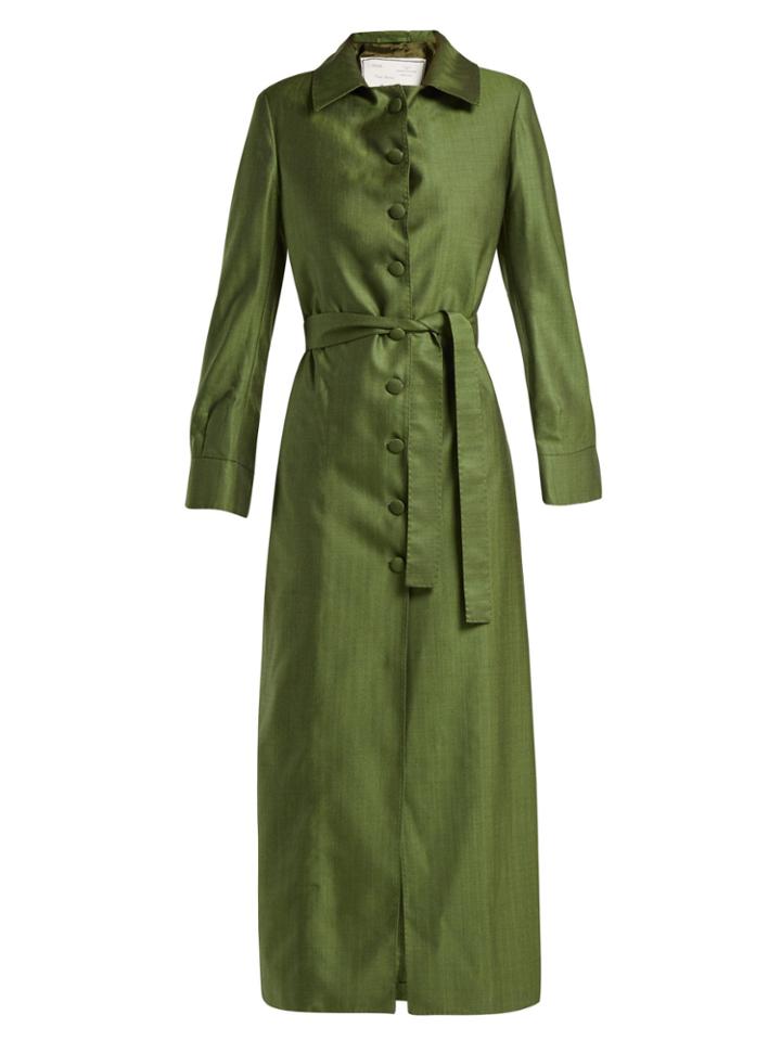 Giuliva Heritage Collection Aida Wool And Silk-blend Midi Dress