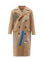 Matchesfashion.com Raf Simons - Aw14 Sterling Ruby Appliqu Wool-blend Coat - Mens - Beige