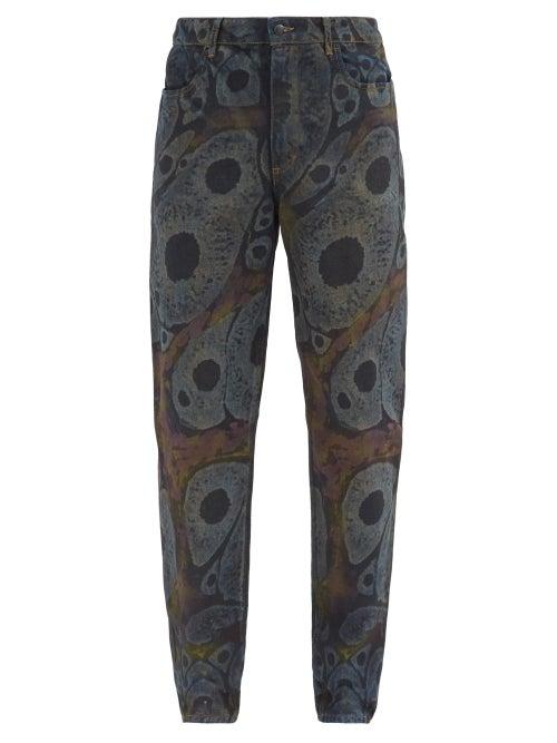 Matchesfashion.com Eckhaus Latta - El Jean Hand-dyed Wide-leg Jeans - Mens - Multi
