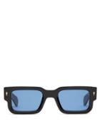 Matchesfashion.com Jacques Marie Mage - Ascari Rectangular Acetate Sunglasses - Mens - Black