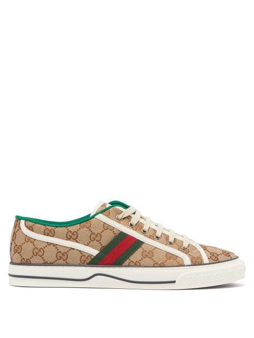 Matchesfashion.com Gucci - Tennis 1977 Gg-canvas Trainers - Mens - Beige