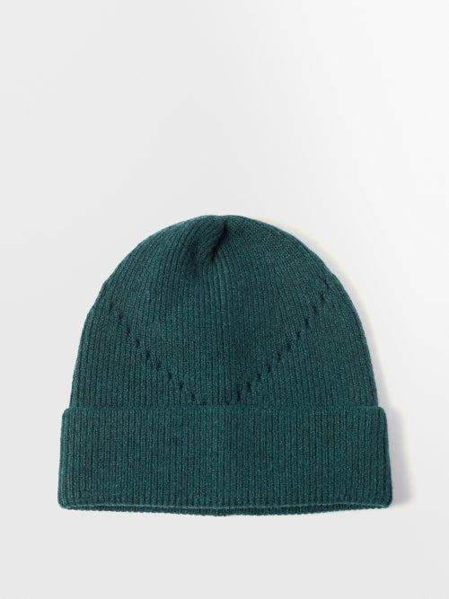 Bottega Veneta - Ribbed Cashmere-blend Beanie Hat - Mens - Dark Green