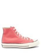 Mens Shoes Converse - Chuck 70 High-top Recycled-canvas Trainers - Mens - Light Red