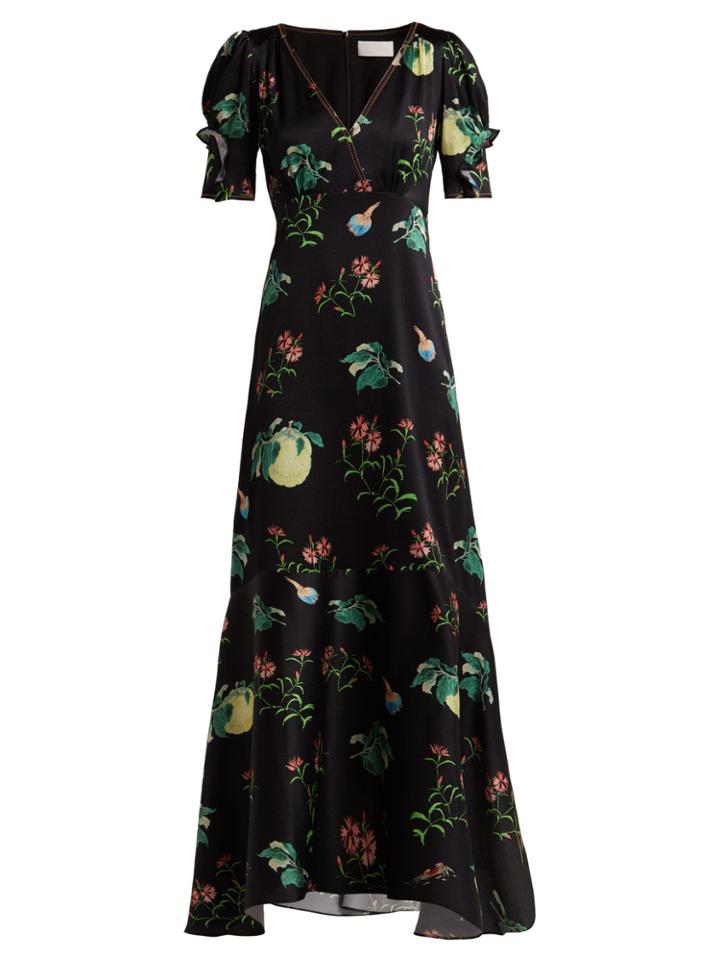 Peter Pilotto Fruit-print Silk Midi Dress