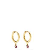 Octavia Elizabeth - Charmed Gabby Micro Ruby & 18kt Gold Earrings - Womens - Red Gold