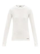 Ladies Rtw Jil Sander - Logo-print Cotton-jersey Long-sleeved T-shirt - Womens - White