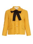 Gucci Ruffle-trimmed Silk And Wool-blend Cady Jacket